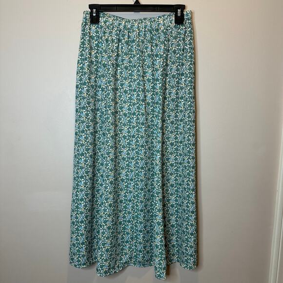 NWT Max Studio Multicolor Floral Midi A-Line Skirt Womens Size Small S Button Up - Picture 4 of 9